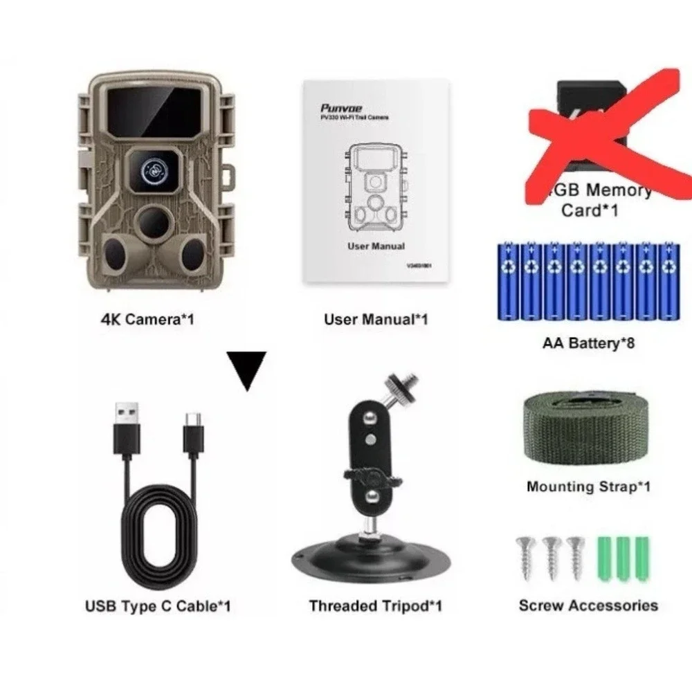 Punvoe PVHC330 Hunting Trail Camera Home Security Etc Open Box